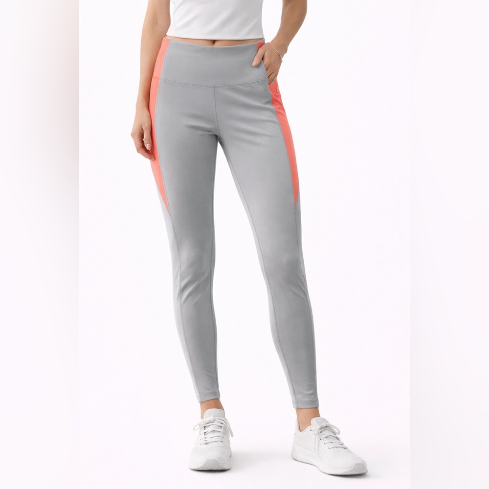 As Rose Rich Gray & Coral High Rise Leggings NWT XL Athleisure NWT